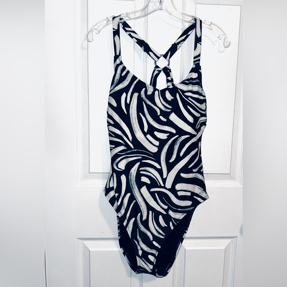 Hurley One Piece Swim Suit Size XL Nylon Spandex Padded Cups Adjustable Straps